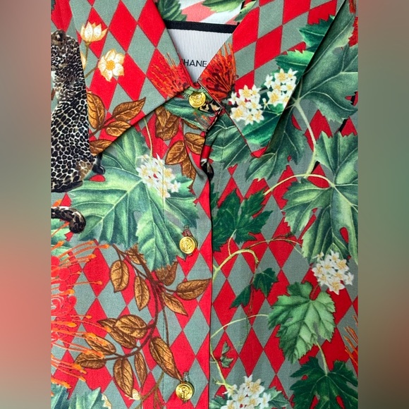 Falguni Shane Peacock Diamond & Floral Print Top - Picture 4 of 7